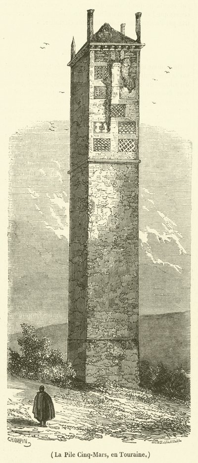 トゥーレーヌ地方のサンクマルスの山（彫刻作品 作： French School