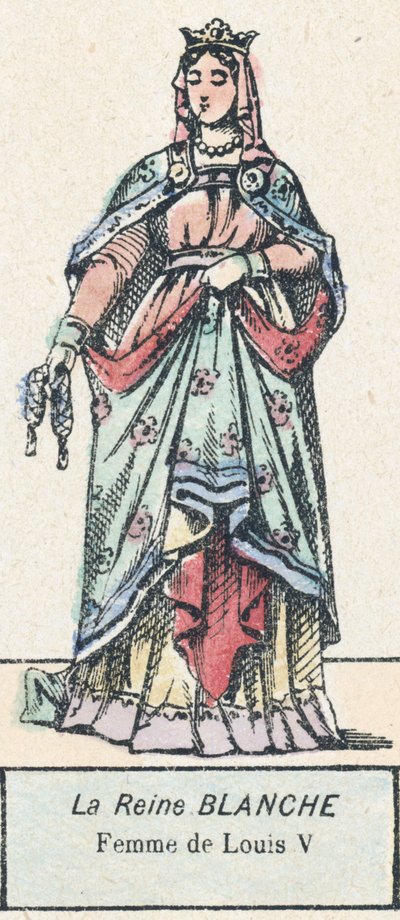 ルイ5世の妻「白の女王」（彩色画 作： French School