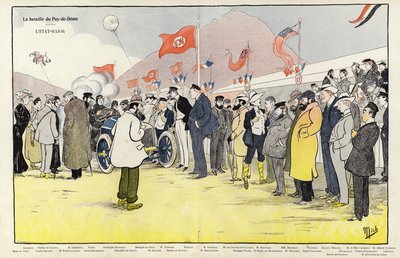 ピュイ＝ド＝ドームの戦い 参謀本部（カラーリトグラフ 作： French School