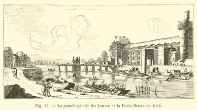 1650年のルーヴル美術館とポルトヌーヴ美術館の素晴らしいギャラリー 作： French School