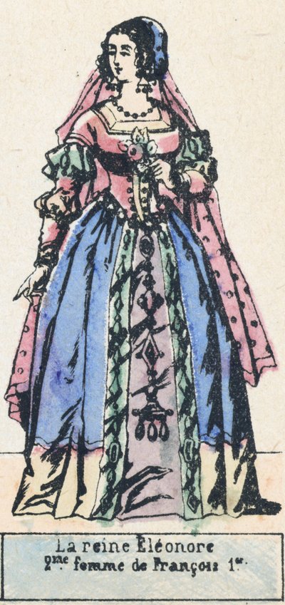 フランシス1世の2番目の妻、エレノア王妃（カラー図版 作： French School