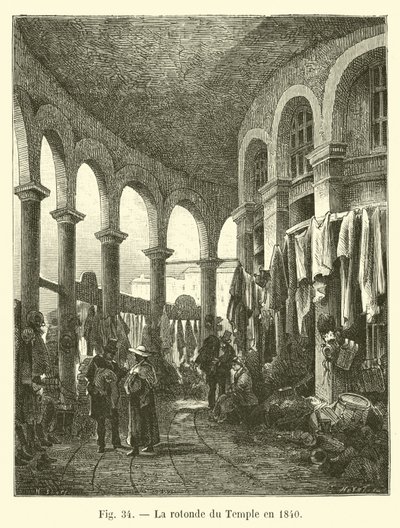 1840年の寺院の円形建築 作： French School