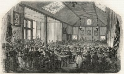 19世紀のベルシーのカノティエの居酒屋 - Edmond Texier 1852年の "Tableau-de-Paris "に掲載された図版 作： French School