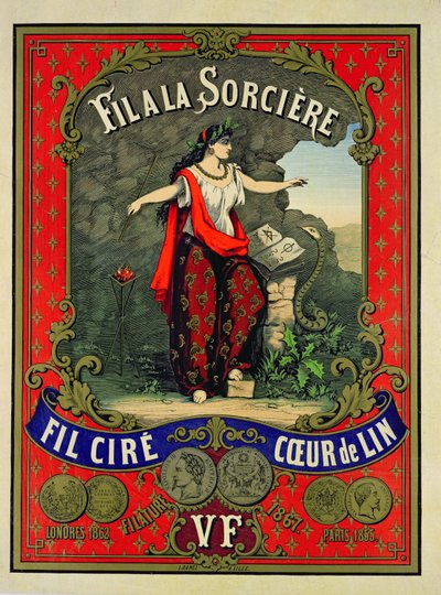Fil a la Sorciereブランドのミシン糸のラベル 作： French School