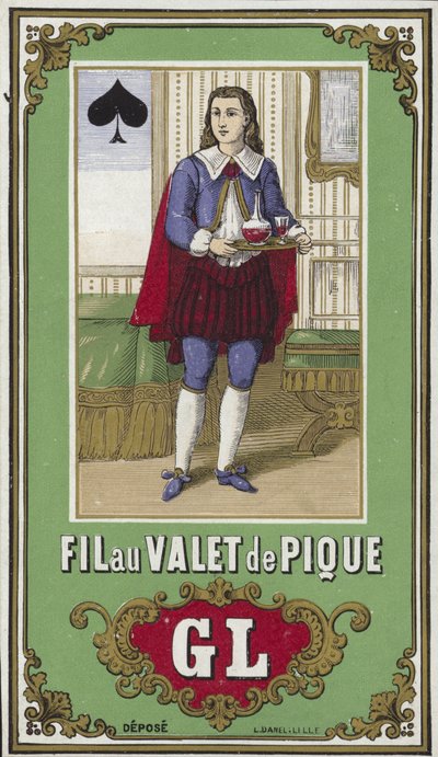 スペードのジャックスレッドのラベル 作： French School