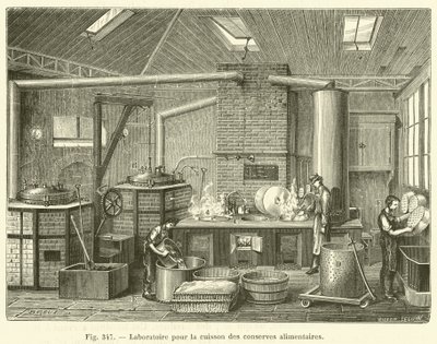 缶詰の調理用ラボ（彫刻 作： French School