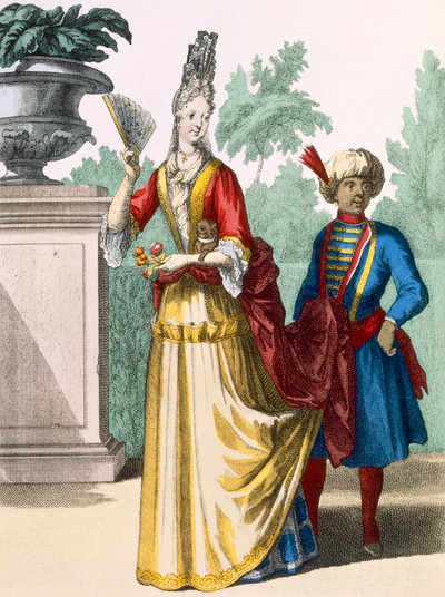 サマードレスの女性、1690〜1700年頃 作： French School