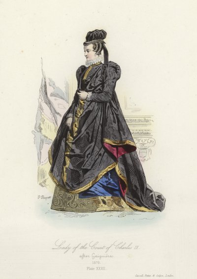 フランスのシャルル9世の裁判所の女性 作： French School