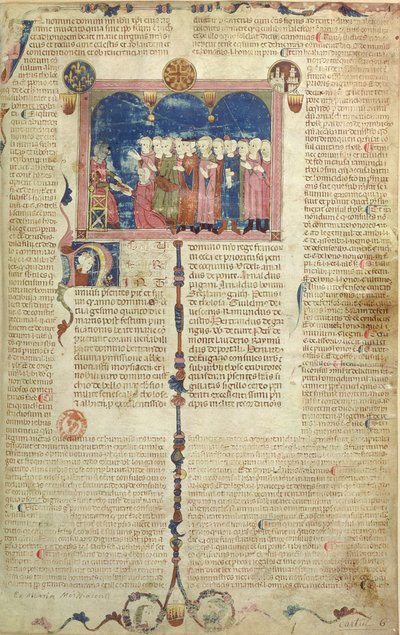 Lat 9187 f.1この本を発表した著者、1296年のCoutumes de Toulouseから 作： French School