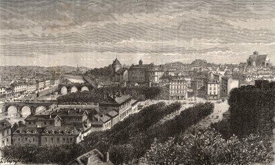 ラヴァル、マイエンヌ、ペイ・ド・ラ・ロワール - V.A.マルト・ブラウン著「La France illustree: Geography, history, administration statistique」に掲載された彫刻。1884 作： French School