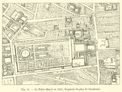 1652年のパレロワイヤル。ゴンボウストの計画の一部 作： French School