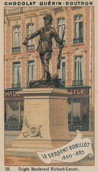 Le Sergent Bobillot、1860-1885、Erigee Boulevard Richard-Lenoir 作： French School