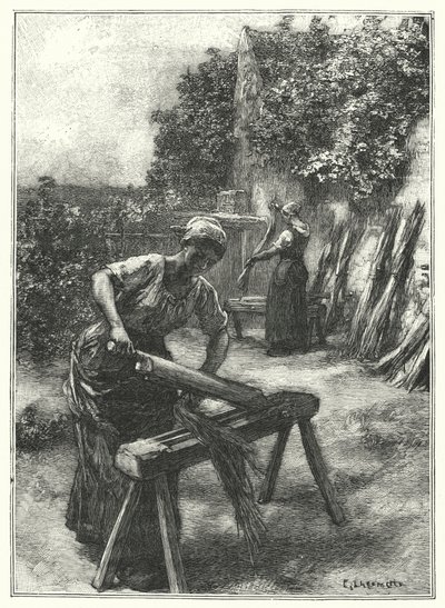 Le Teillage（彫刻 作： French School