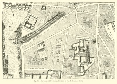 サンジェルマンの村、1652年のゴンボーストの計画の複製 作： French School