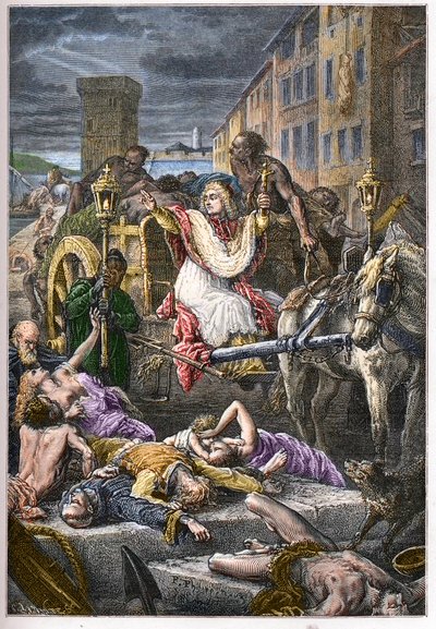 1720年から1721年にかけてのマルセイユのペストにおけるマルセイユ司教、イエズス会のアンリ・フランソワ・ザビエル・ド・ベルサンセ・カステルモロン（1671-1755）の献身 - Plague in Marseille, France 作： French School