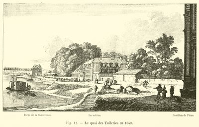 1650年のケ・デ・チュイルリー 作： French School