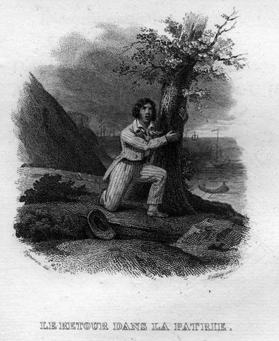 Le retour dans la patrie フランスの詩人・作詞家であるピエール・ジャン・ド・ベランジェ（1780-1857）の『Oeuvres completes』（1834年）に収録されているベランジェのシャンソン。 作： French School