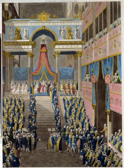 ナポレオン (1769-1821) の戴冠式、1804 年 12 月 2 日 (12 月 2 日のナポレオンの戴冠式) 作： French School