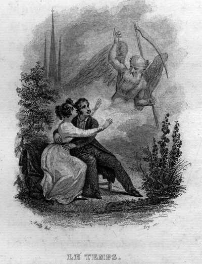 Le temps Chanson de Beranger in "Oeuvres completes" (1834) by Pierre Jean de Beranger (1780-1857) フランスの詩人・作詞家。 作： French School