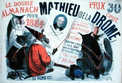 動物の学習、「Le Double Almanach Mathieu de la Drome」の表紙 作： French School