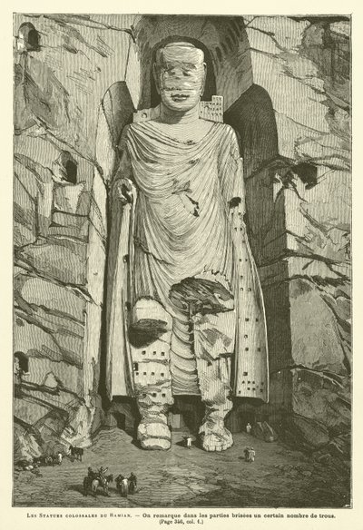 Les Statues Colossales Du Bamian (彫刻) 作： French School