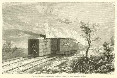 1870年のパリ包囲戦で使用された装甲車(彫刻) 作： French School