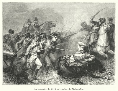 ヴァイセンフェルスの戦いに参加した1813年の徴兵隊たち（エングレービング 作： French School