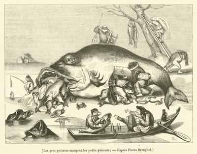 大きな魚が小さな魚を食べる（太る） 作： French School