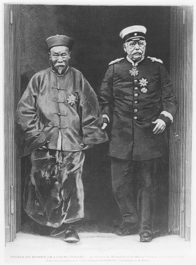 1896年のオットーフォンビスマルクとのヨーロッパツアーに参加するLi-Hung-Tchang 作： French School