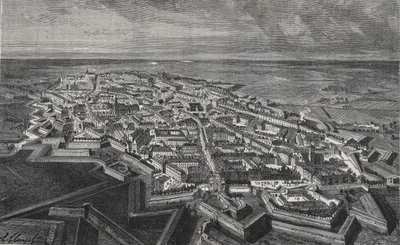 北フランスのリール市-V.A.マルト・ブラウンの「La France illustree: geographie, histoire, administration statistique」に掲載された彫刻。1884 作： French School