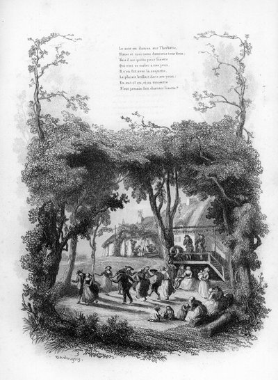 リセットの歌。田舎の村でのパーティーとダンス。Chants et chansons populaire de la France "Tome 2の刻印 作： French School