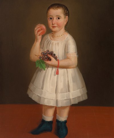 果物を持つ少女、1840年頃 作： French School