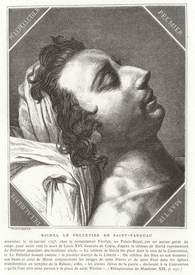 ルイミシェルルペレティエ、サンファルゴー侯爵、フランス革命政治家、1793年 作： French School