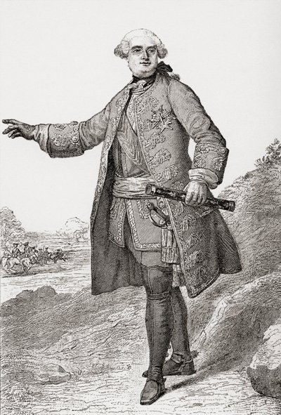 ルイ・シャルル・セザール・ル・テリエはエストリー公爵として知られ、1695年、1771年。フランスの軍事指揮官でフランスの元帥。 Les Heures Libresから1908年に発行されました。 作： French School