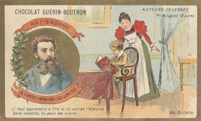 Louis Gustave Fortune Regensbonne（1827-1900）、フランスの手紙の男、「La comedie enfantine-Lesglasses」（1861）の著者 作： French School