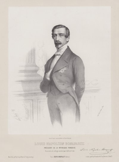 ルイ・ナポレオン・ボナパルト、フランス共和国大統領、1848年頃（リトグラフ） 作： French School