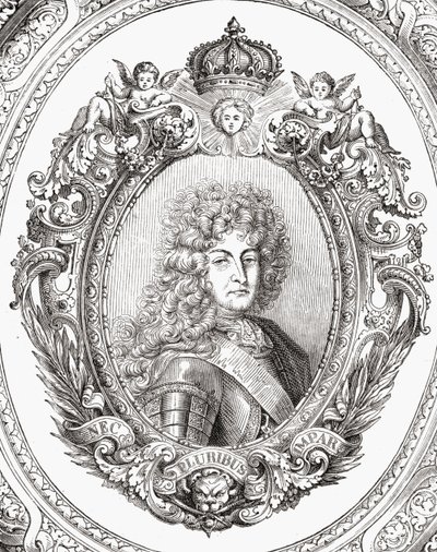 ルイ・ブラン（1811-82）の「歴史革命フランセーズ」のルイ14世（1638-1715） 作： French School