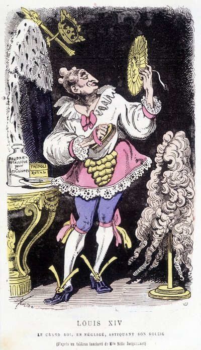 ルイ14世：偉大な王、放置された王、彼の太陽を驚愕させた王 - Touchatoutの "Histoire de France Tintamarresque "にて 作： French School