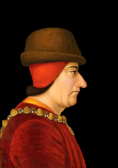 フランス王ルイ11世（1423-83） 油彩・カンヴァス 作： French School