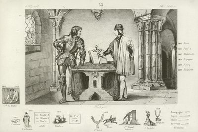 フランスのルイ11世は1468年にペロンヌでブルゴーニュのチャールズザボールドに監禁されました 作： French School