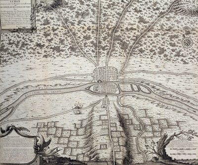 ルテティアまたは西暦4世紀と5世紀のパリの2番目の計画、1722 作： French School