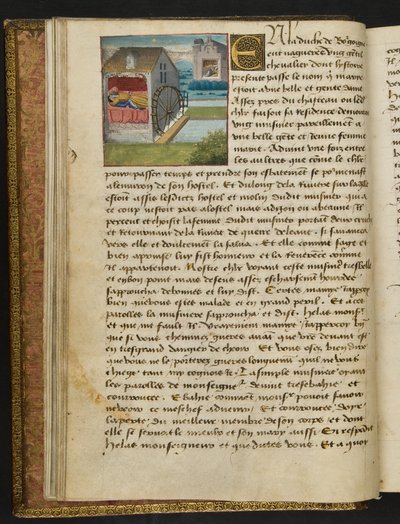 MS Hunter 252 008v Hundred News News、c.1461-62のページ 作： French School