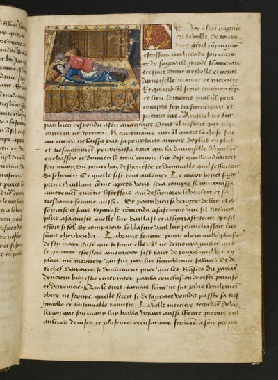 MS Hunter 252 012r Hundred News Newsのページ、c.1461-62 作： French School