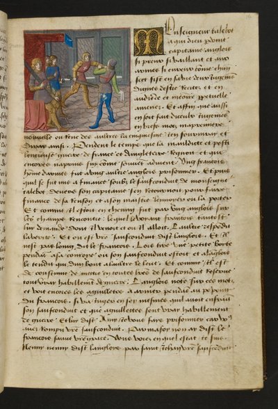 MS Hunter 252 014r Hundred News News、c.1461-62のページ 作： French School