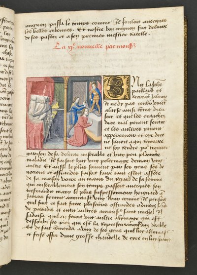 MS Hunter 252 025r Hundred News Newsのページ、c.1461-62 作： French School