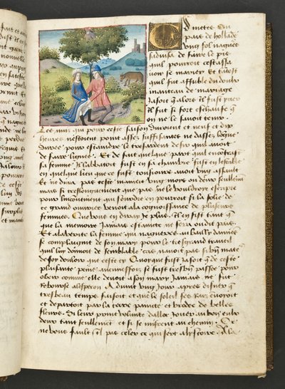 MS Hunter 252 026r Hundred News Newsのページ、c.1461-62 作： French School
