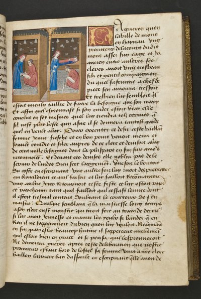 MS Hunter 252 050r Page from Hundred News News、c.1461-62 作： French School