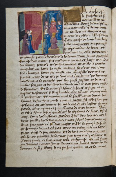 MS Hunter 252 053v Hundred News Newsのページ、c.1461-62 作： French School