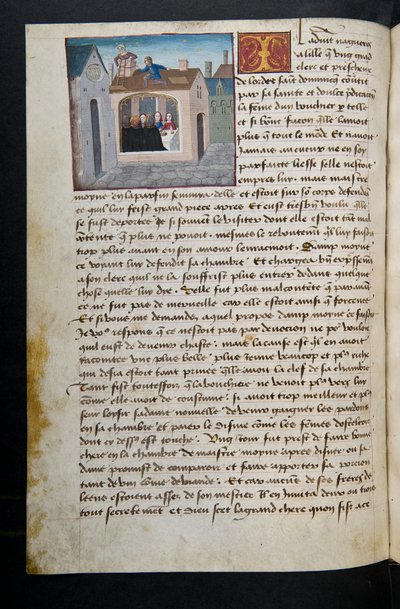 MS Hunter 252 097v Hundred News Newsのページ、c.1461-62 作： French School