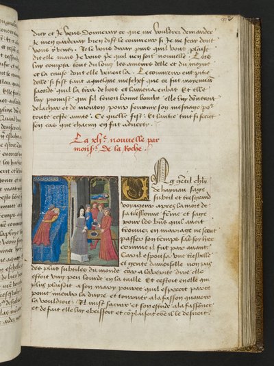 MS Hunter 252 099r Hundred News Newsのページ、c.1461-62 作： French School